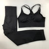 Women Sportswear Leggings and Strappy Sports Bra 2 Pcs Sports Suits