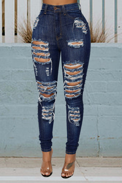 Women Slim Pants Long Jeans Denim