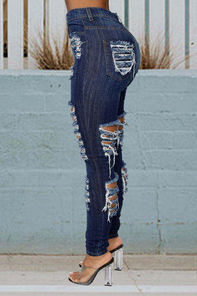 Women Slim Pants Long Jeans Denim