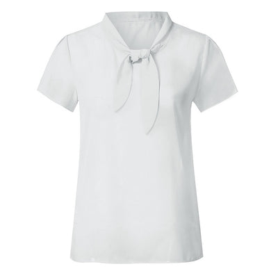 Women Elegant Blouse Short Sleeve