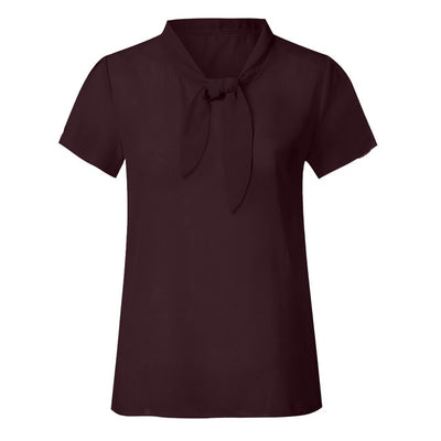 Women Elegant Blouse Short Sleeve